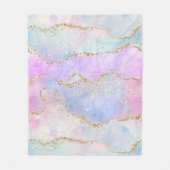 pastagaat | Waterverf Glitter Vein Gold Fleece Deken (Voorkant)