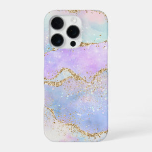  pastagaat   Waterverf Glitter Vein Gold iPhone 16 Pro Hoesje