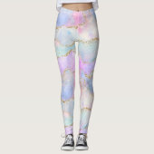 pastagaat | Waterverf Glitter Vein Gold Leggings (Voorkant)