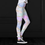 pastagaat | Waterverf Glitter Vein Gold Leggings<br><div class="desc">Mooie en verfijnde gevlekte waterverf beweegt steen in een zachte pastels met faux-metalen folie en glitteraders in een subtiel, marmer palet. Deze prachtige vrouwelijke, handbeschilderde gradiënt voegt de perfecte pop van kleur toe. Vanuit het collectie "Moderne Waterverf marbles" biedt dit ontwerp abstracte vloeistofdraden die een koel patroon creëren dat door...</div>