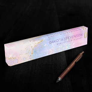  pastagaat   Waterverf Glitter Vein Gold Naambordje