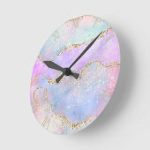 pastagaat | Waterverf Glitter Vein Gold Ronde Klok (Hoek)