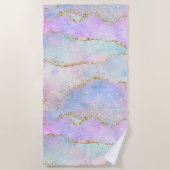  pastagaat | Waterverf Glitter Vein Gold Strandlaken (Voorkant)