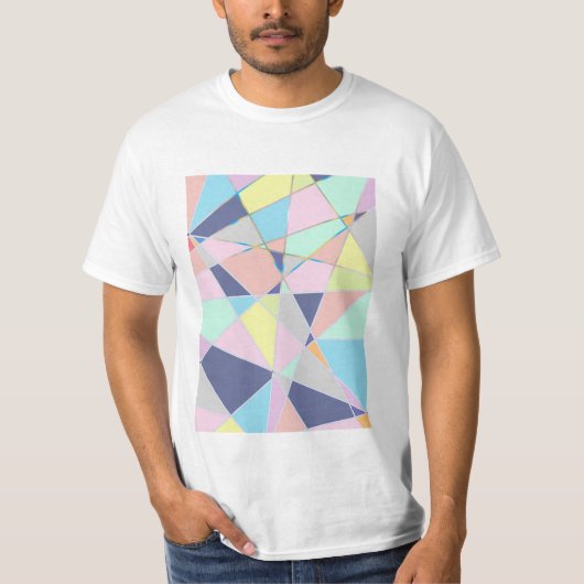 pastal abstract patroon t-shirt (Voorkant)