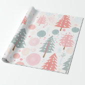 pastale kerstboom cadeaupapier (Uitgerold)