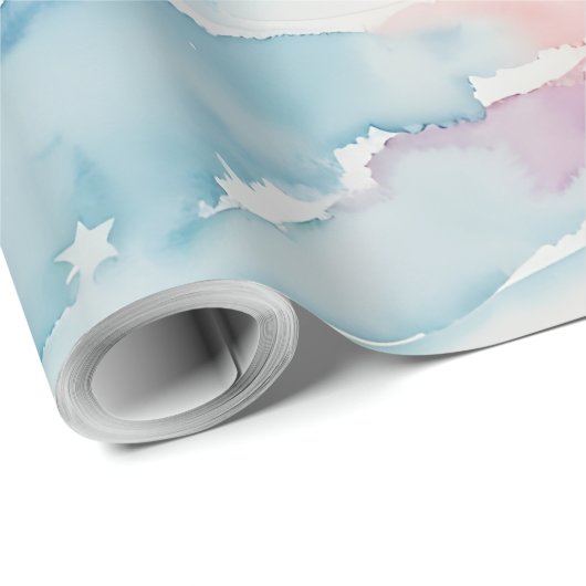 Pastale waterverf Abstract Cadeaupapier (Rol Hoek)