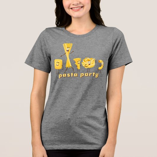 Pastaparty Tri-Blend Shirt (Voorkant)