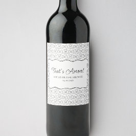 Pastapatroon Dat is een meer Italiaans Vrijgezelle Wijn Etiket