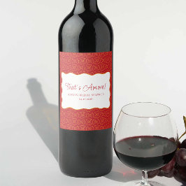 Pastapatroon Dat is een meer Italiaans Vrijgezelle Wijn Etiket