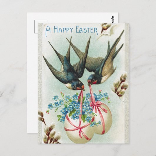 pasta's en paaseieren briefkaart (Voorkant / Achterkant)