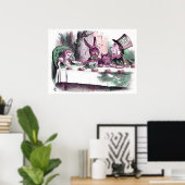 Pasta's van de Mad Tea Party Poster (Thuiskantoor)