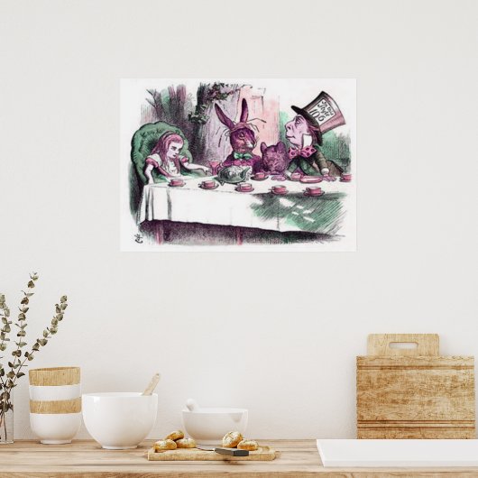 Pasta's van de Mad Tea Party Poster (Keuken)