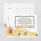 Pastasaus Italiaanse kookboek receptenkaart Briefkaart (Voorkant / Achterkant)