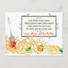 Pastasaus Italiaanse kookboek receptenkaart Briefkaart