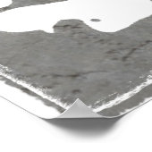 Pastbalplaat op betonwand poster (Hoek)