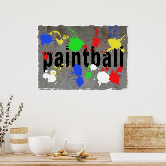 Pastbalplaat op betonwand poster (Keuken)