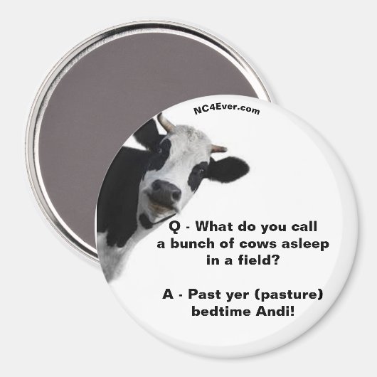 Pastbedtijd Andi leuke magneet (Voorkant / Achterkant)