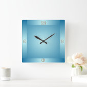 pastblauw draagster> Klokjes voor gewoon gebruik Vierkante Klok (Huis)