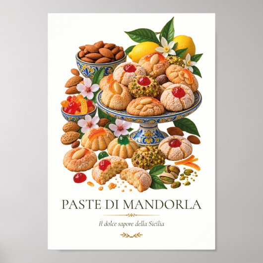 Paste di Mandorla – Klassiek Italiaans dessert Poster (Voorkant)