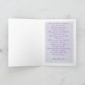 Pasteel Paars Iris Birthday Card Kaart (Binnen)