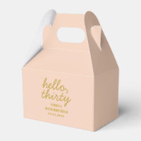 Pasteel Peachy Hallo Dertigday Favor Box