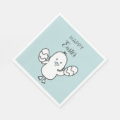 Pasteelblauw Paaskapje en eitjes illustratie Servet (Hoek)