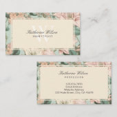  pasteelbloemen visitekaartje (Voorkant / Achterkant)