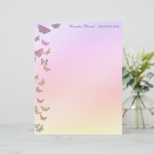 Pasteelboter Briefhoofd (Staand voorkant)