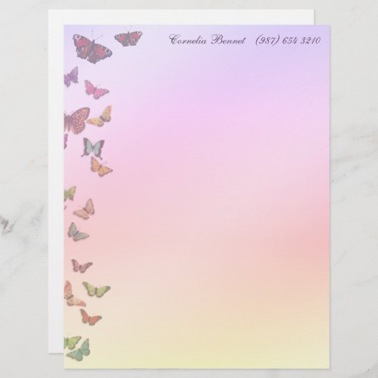 Pasteelboter Briefhoofd (Voorkant / Achterkant)