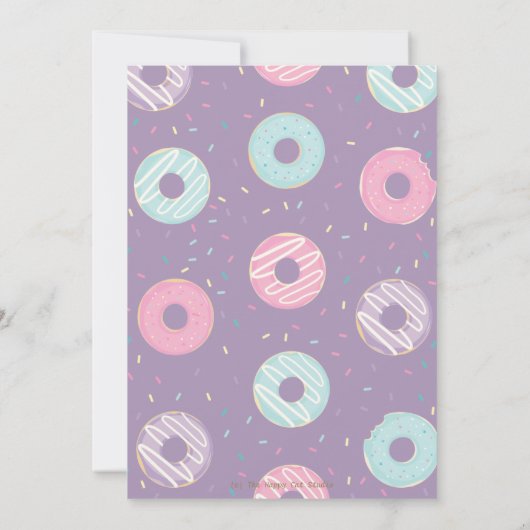 Pasteeldonuts en -luiers Baby shower Bedankkaart (Achterkant)