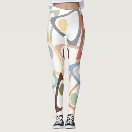 Pasteeldriehoeken Leggings (Voorkant)