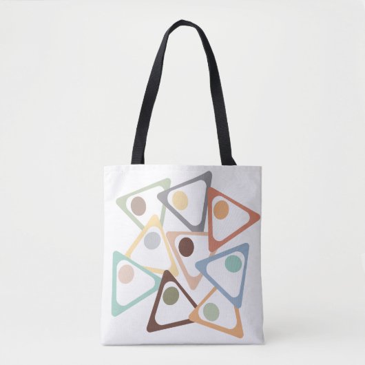 Pasteeldriehoeken Tote Bag (Voorkant)