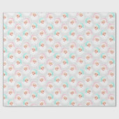 Pasteelkerstkerstman met kerstmis cadeaupapier (Vlak)