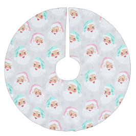 Pasteelkerstkerstman met kerstmis kerstboom rok