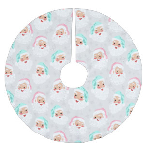 Pasteelkerstkerstman met kerstmis kerstboom rok