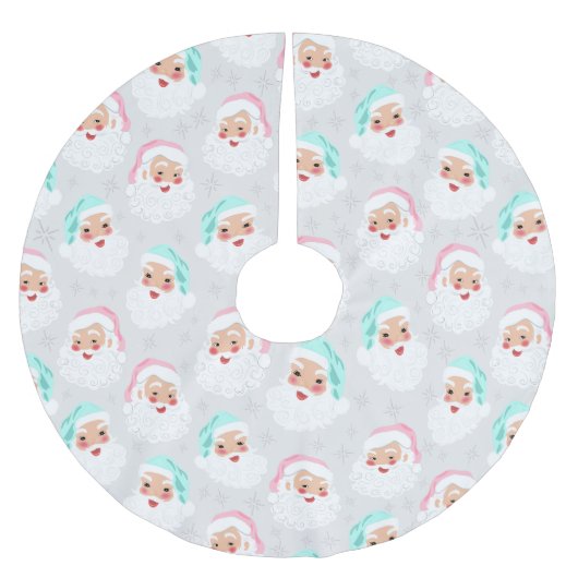 Pasteelkerstkerstman met kerstmis kerstboom rok (Voorkant)