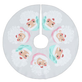 Pasteelkerstkerstman met kerstmis kerstboom rok