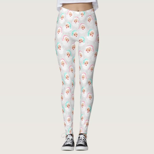 Pasteelkerstkerstman met kerstmis leggings (Voorkant)
