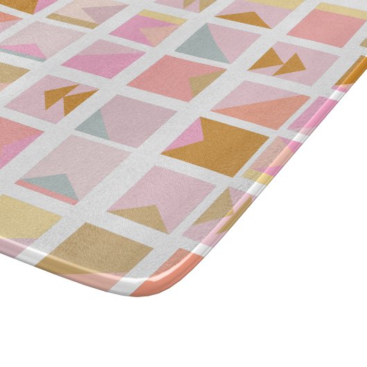  pasteelkleuren Moderne geometrische vormgeving Snijplank (Hoek)