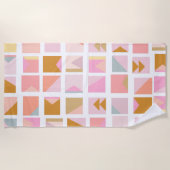 pasteelkleuren Moderne geometrische vormgeving Strandlaken (Voorkant)