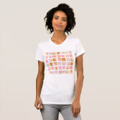 pasteelkleuren Moderne geometrische vormgeving T-shirt (Voorkant volledig)