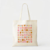  pasteelkleuren Moderne geometrische vormgeving Tote Bag (Voorkant)