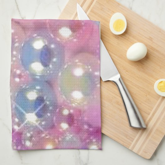 Pasteelkralen keukenhanddoek (Quarter Fold)