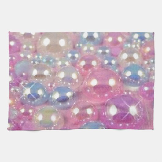 Pasteelkralen keukenhanddoek (Horizontaal)