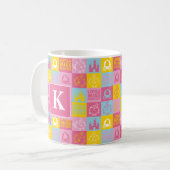  pasteelpatroon | Monogram Koffiemok (Voorkant links)