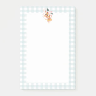 Pasteelpoeder blauw geplakt kerstmis post-it® notes