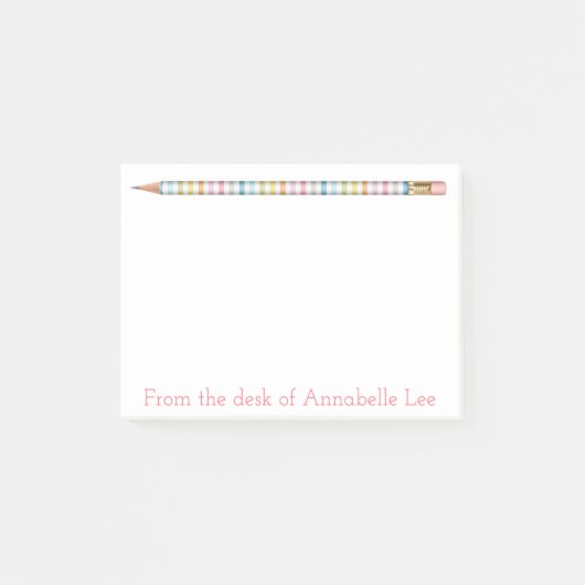 Pasteelpotlood Drie Post-it® Notes (Voorkant)