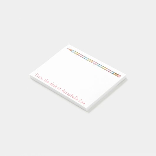 Pasteelpotlood Drie Post-it® Notes (Schuin)