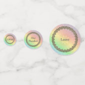 pasteelregenboog 100e verjaardag confetti (Voorkanten)