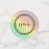 pasteelregenboog 105e verjaardag confetti (Kleine voorkant)